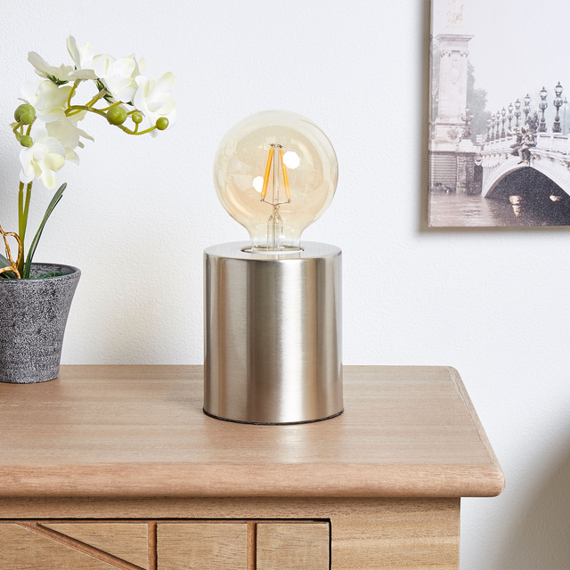 Ostaria Lampe à poser TOUCHY coloris argent 10,5 x 7,5 cm