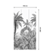 4MURS Papier peint panoramique L Paradisio Noir et blanc Satiné