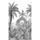 4MURS Papier peint panoramique L Paradisio Noir et blanc Satiné