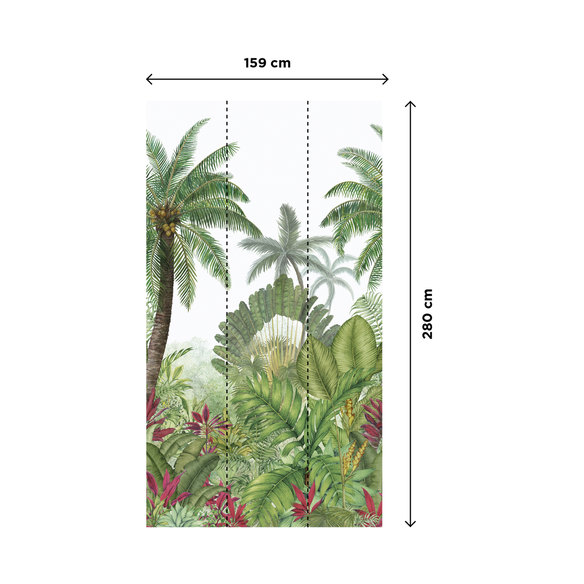 Papier peint panoramique L Margarita Multicolore