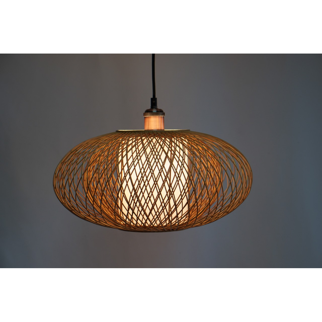 Abat-jour SARAH coloris bambou 25 x 40 cm