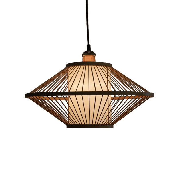 Abat-jour DA NANG coloris bambou 20 x 40 cm