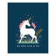 4MURS Toile embellie Des reves pleins la tete Bleu nuit