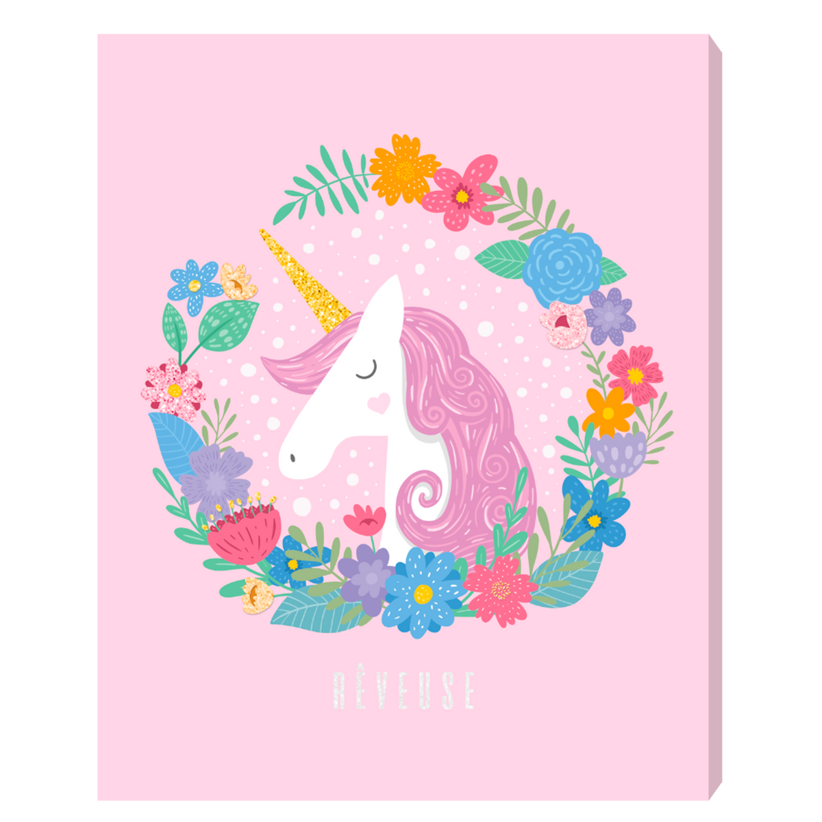 4MURS Toile embellie Reveuse Rose