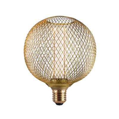 Ampoule Led e27 25w betty globe métal doré 1800k Jaune