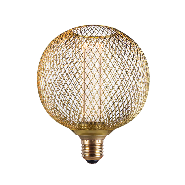Ampoule LED E27 25W BETTY GLOBE MÉTAL DORÉ 1800K jaune 17 x 12,5 cm