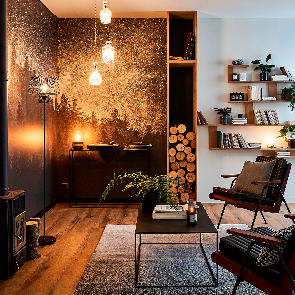 4MURS Papier peint panoramique XL Milky way Anthracite Mat