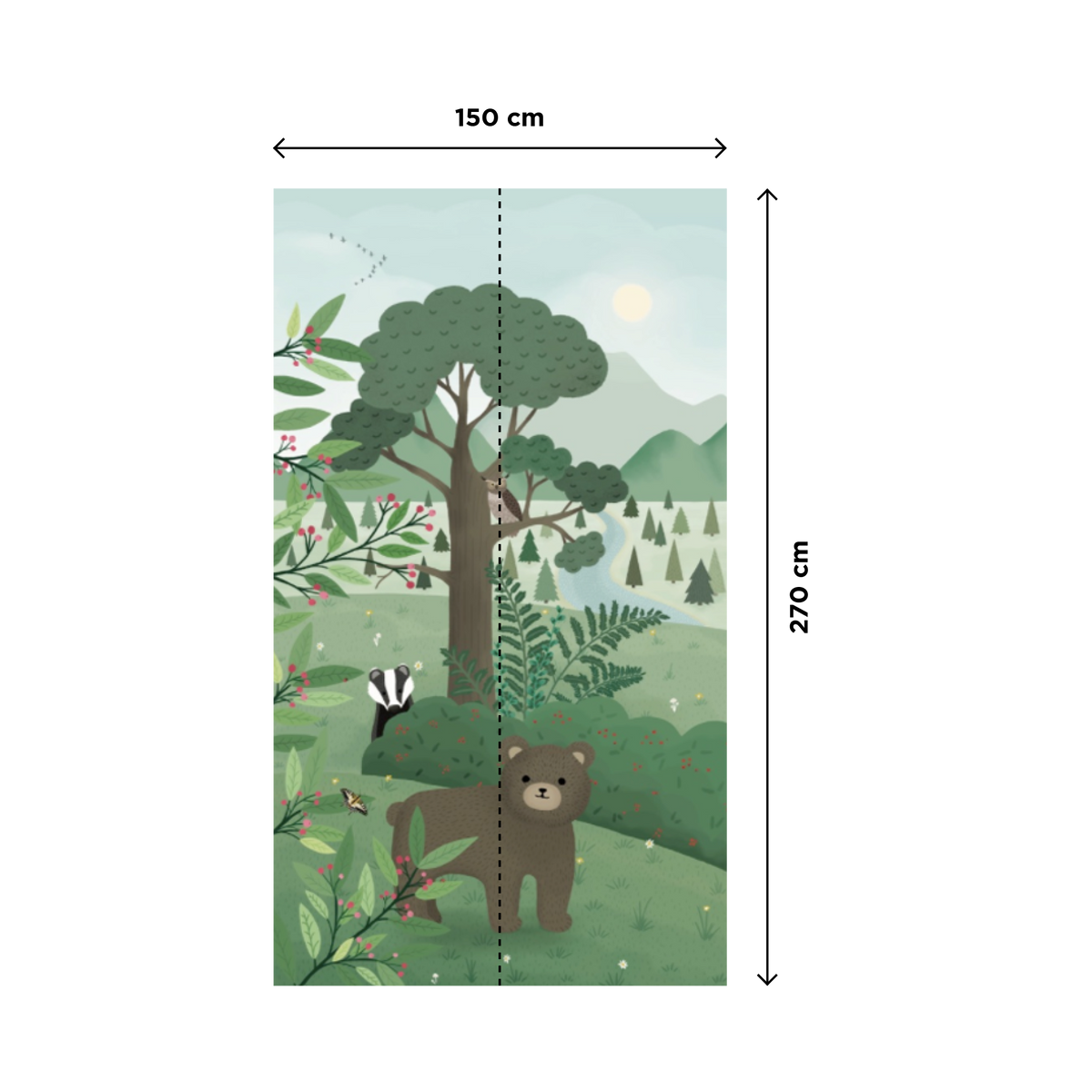 4MURS Papier peint panoramique L Far away land small Multicolore Mat