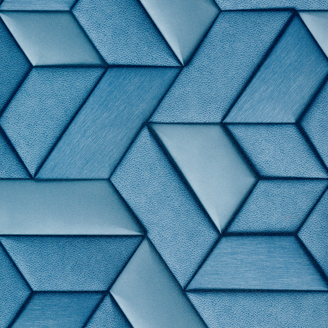 Papier peint intissé PRESTON coloris bleu denim