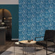 Papier peint intissé Preston Bleu denim