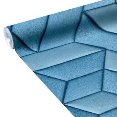 Papier peint intissé Preston Bleu denim