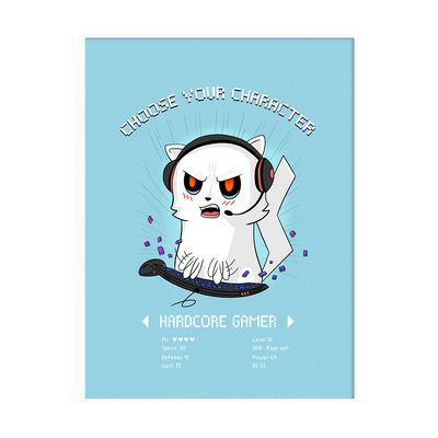 4MURS Tableau Hardcore gamer Bleu