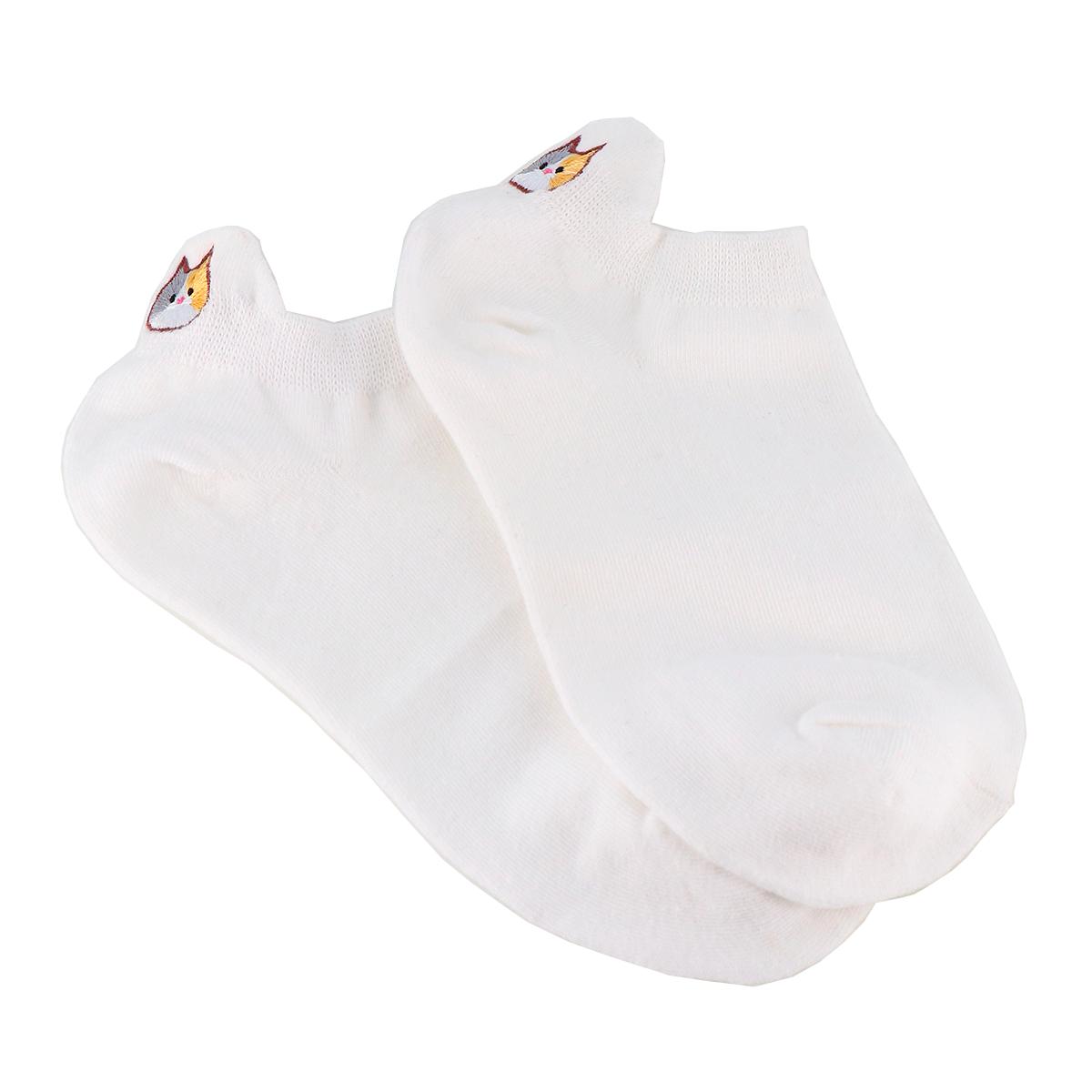 TITES CHAUSSETTES Chaussettes Languette chat Blanc