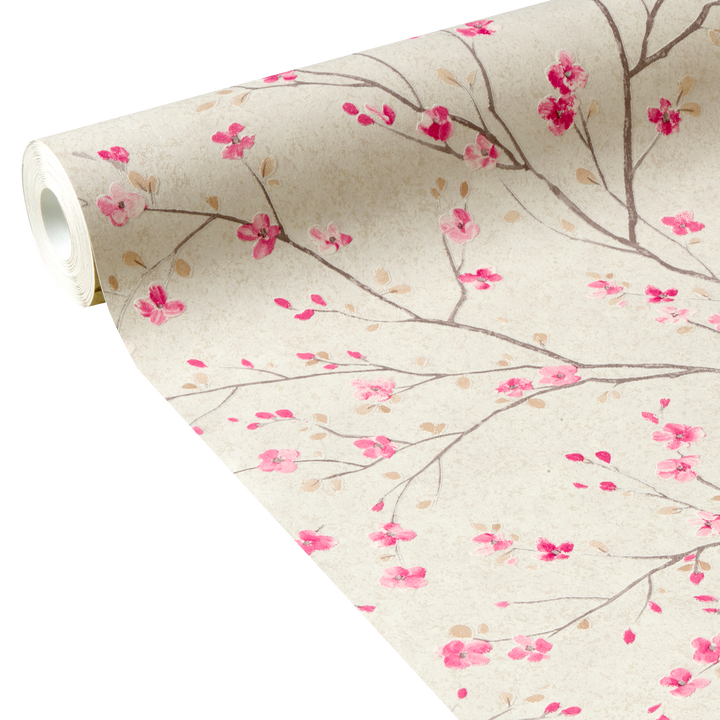 Papier peint intissé Tokyo blossom x metropolitan stories Écru