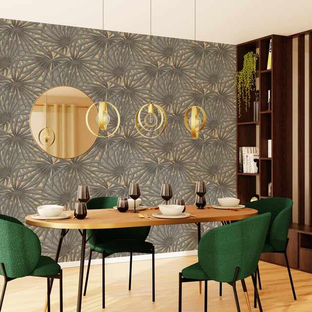 Papier peint intissé SHAÏNA coloris gris chaud