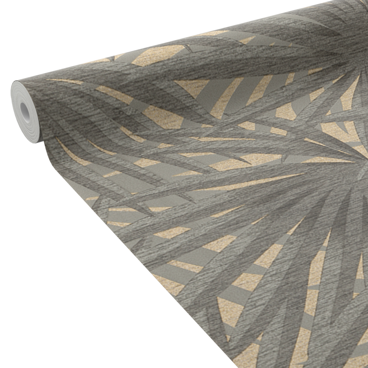 Papier peint intissé Shaïna Gris chaud