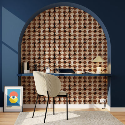 Papier peint intissé Checkmate Bois naturels