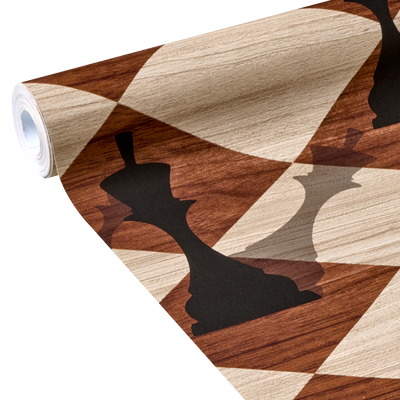 Papier peint intissé Checkmate Bois naturels