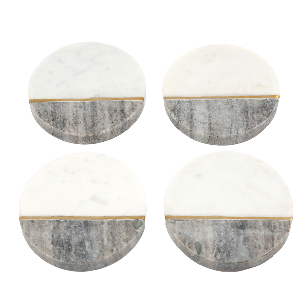 Sous-verre Ida Marbre blanc / gris