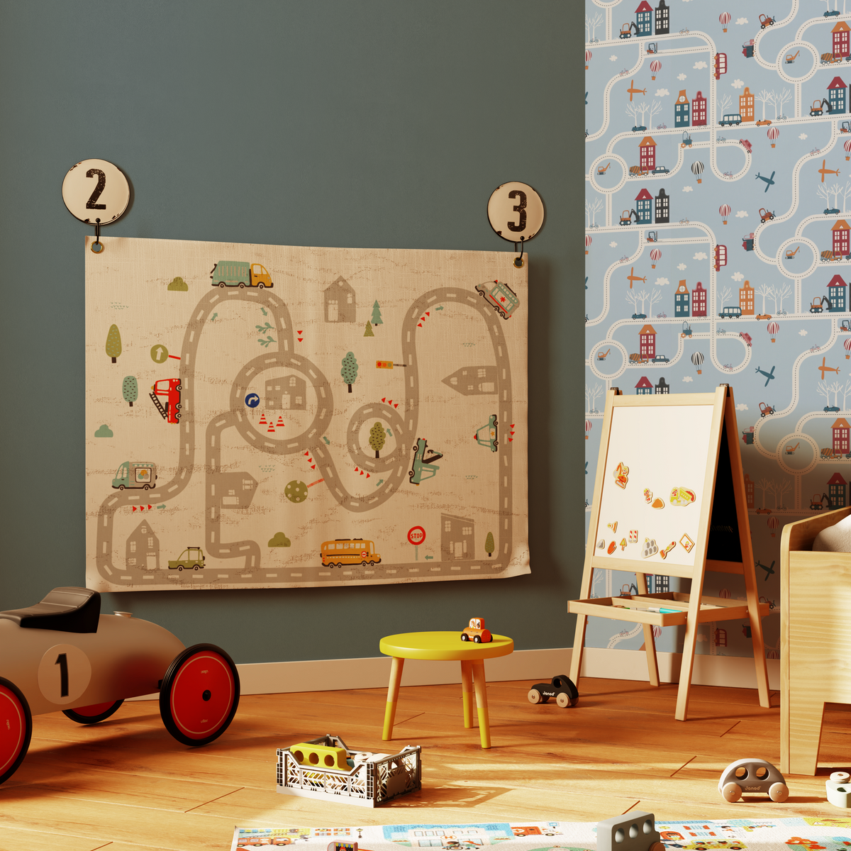 4MURS Kakémono déco Mon circuit Multicolore