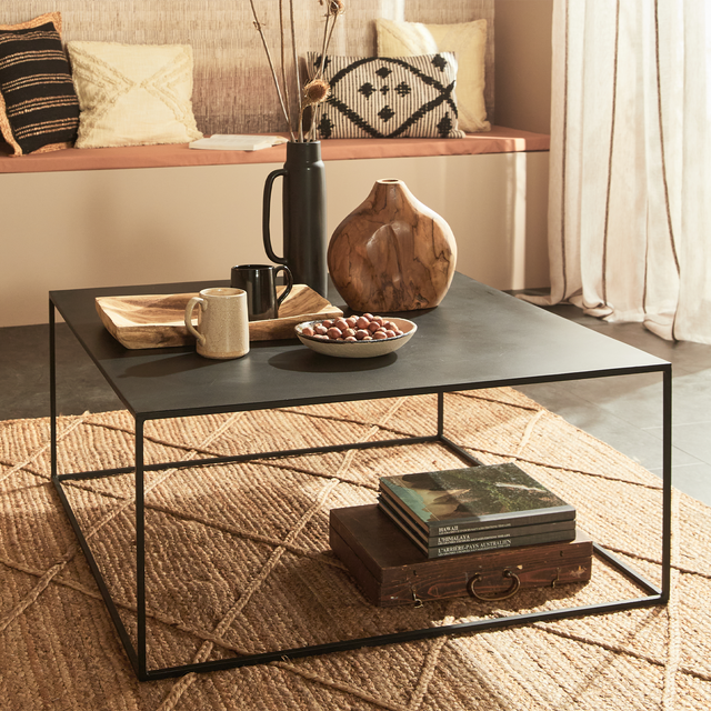 Zago Table basse OTIS coloris noir 85 x 85 cm