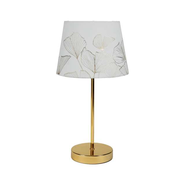 Lampe à poser GINKGO coloris blanc et or 39 x 20 cm