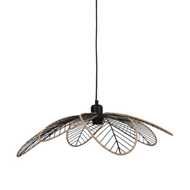 Suspension PALMA coloris noir 16 x 63 cm
