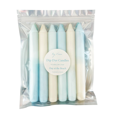 BY VIVI Bougie Day at the beach set Nuances de bleus et jaunes