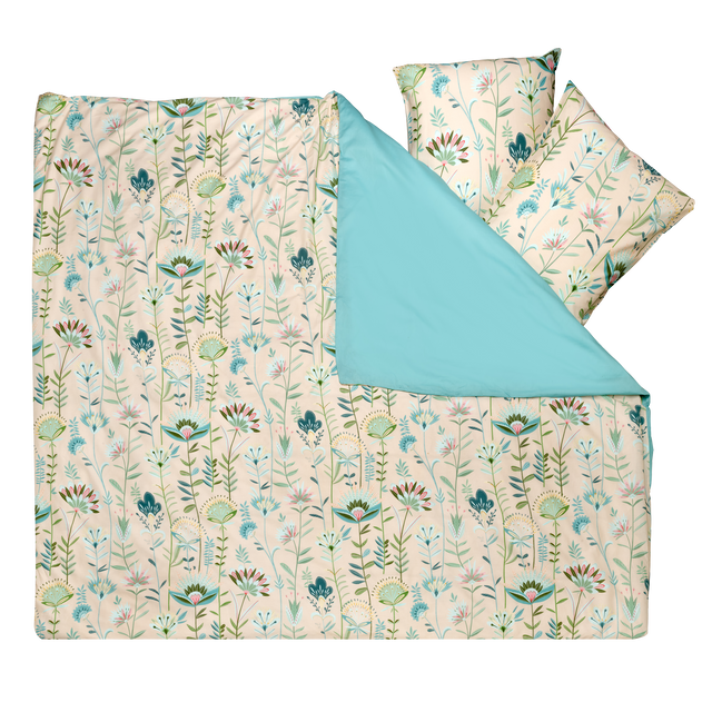 Parure de lit en percale de coton BALATA rose 260 x 240 cm