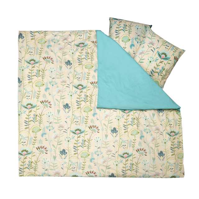 Parure de lit en percale de coton BALATA rose 240 x 220 cm