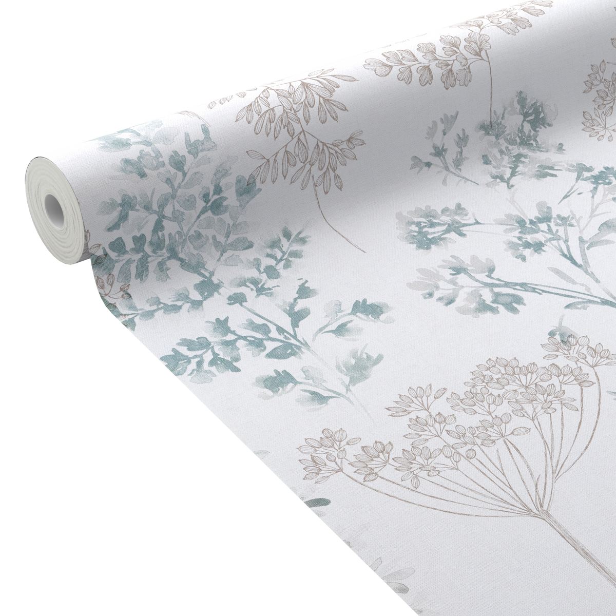 Papier peint intissé Holly Bleu gris