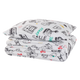 4MURS Parure de lit en toile de coton Gaming Blanc