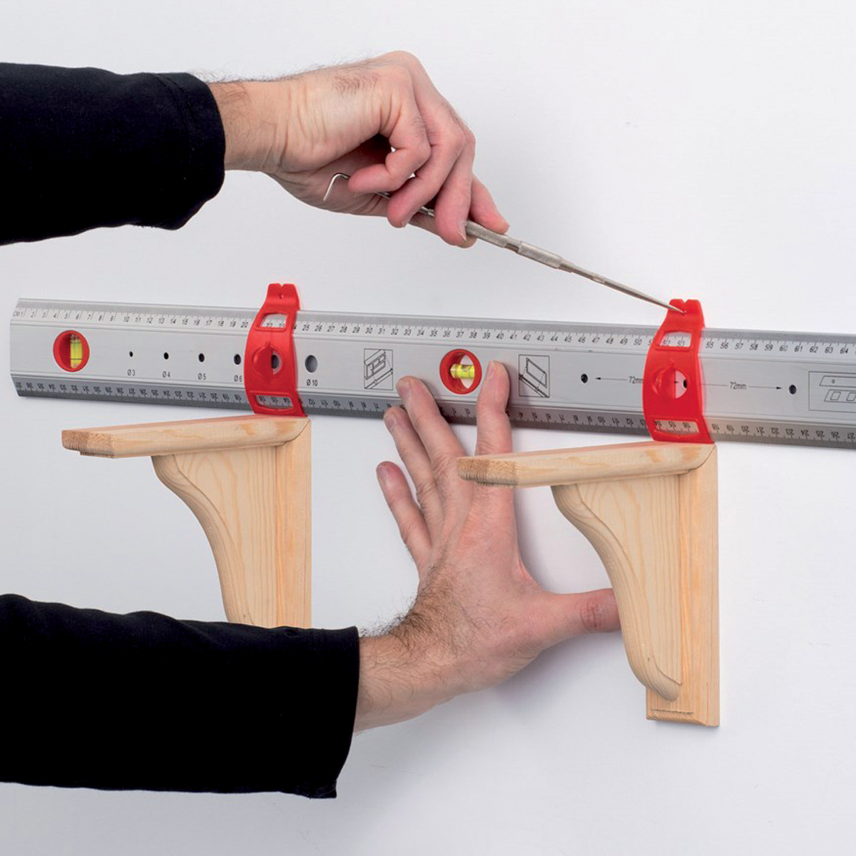 Règle de mesure et niveau 75 cm 