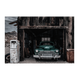Tableau en verre Green car Gris