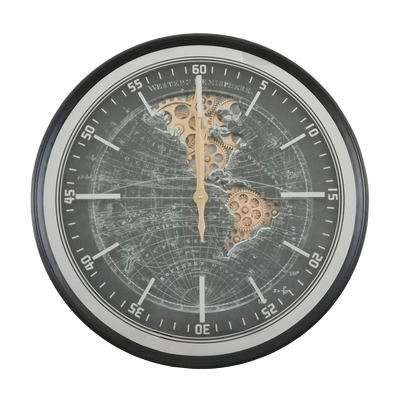 4MURS Horloge à rouage Mappy Gris