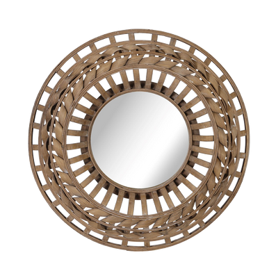 Miroir en rotin Yaounde Brun