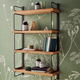 4MURS Etagère murale en bois Ines Noir et bois