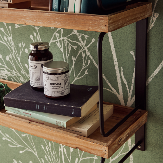 4MURS Etagère en bois INES coloris noir et bois