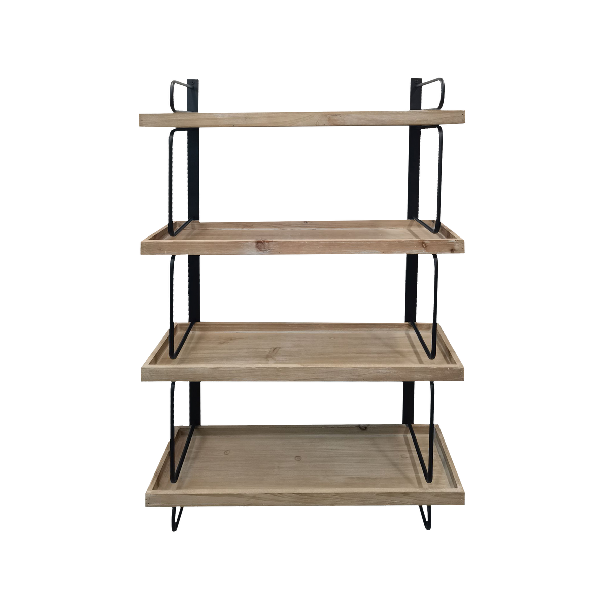 4MURS Etagère murale en bois Ines Noir et bois