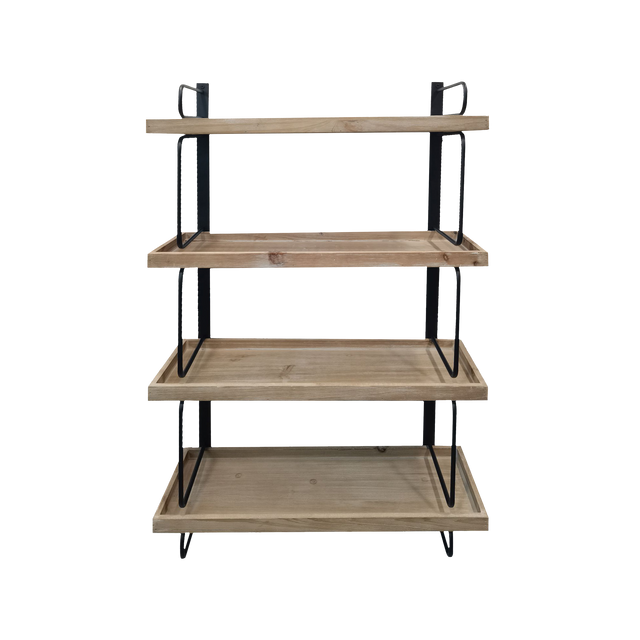 4MURS Etagère en bois INES coloris noir et bois