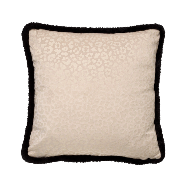 Coussin LEO coloris sable 45 x 45 cm