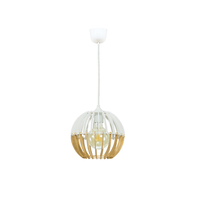 Suspension Coblence Blanc et naturel