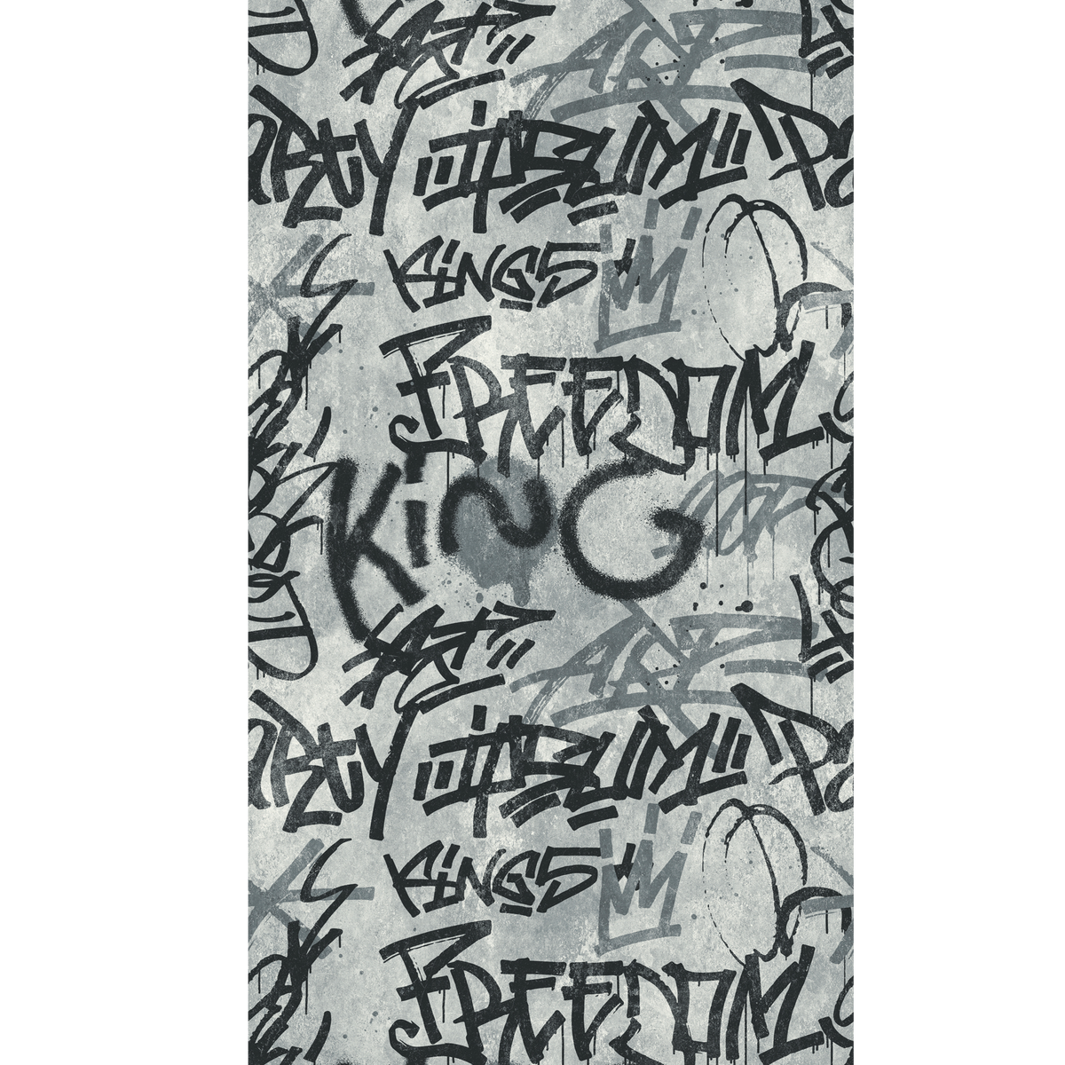 Papier peint panoramique L Background Gris béton et noir Satiné