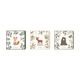 4MURS Triptyque Les animaux sauvages Multicolore
