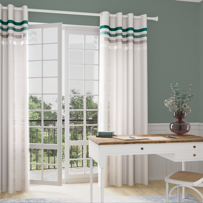 Voilage Osya Bleu paon