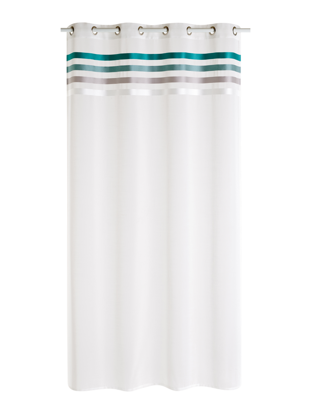 Voilage OSYA coloris bleu paon 140 x 240 cm