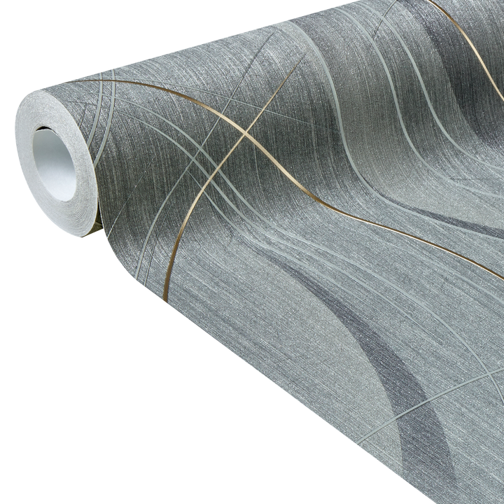 Papier peint intissé Frisson Gris métallisé