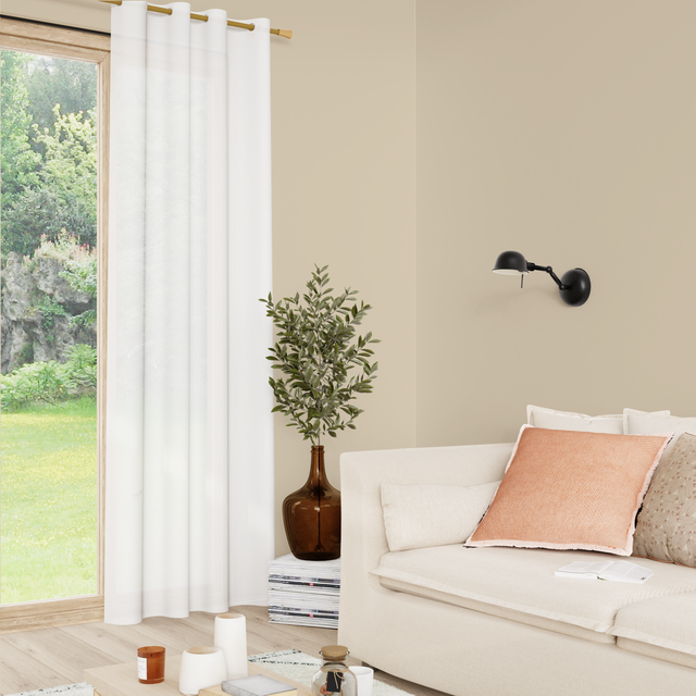 4MURS Voilage AMARO coloris ivoire 140 x 240 cm