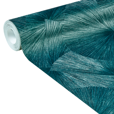 Papier peint intissé Yang Bleu paon