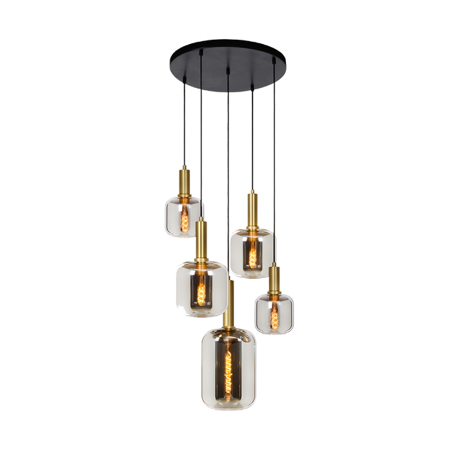 Suspension JOANET transparent et doré 180 x 71 cm diamètre 71 cm